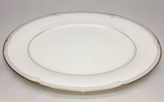Noritake Golden Cove Gold - Trim 13 1/2 " Oval Serving Platter Fine China
