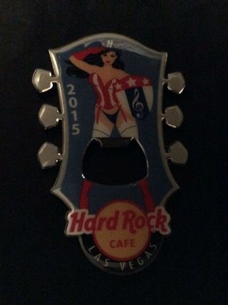Hard Rock Cafe Las Vegas 2015 Headstock Opener Magnet