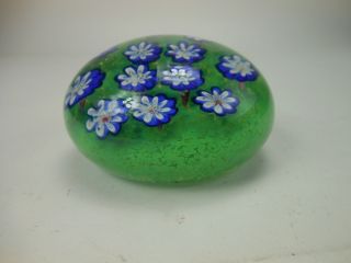 Murano Floral Paperweight Art Glass Flowers 4 Inches 2