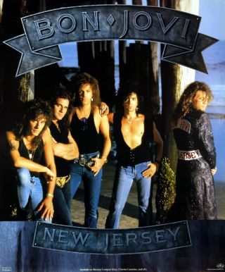 Bon Jovi 1988 Jersey Promo Poster