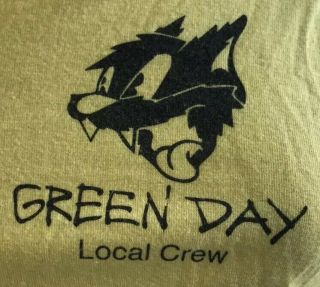 Green Day Concert Tour Local Crew T Shirt Size Xl