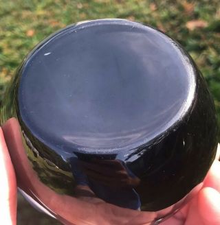 Mid Century VIKING GLASS Black ORB Ashtray Vintage Sphere Ball 5