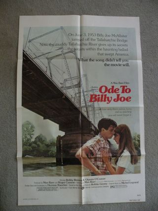 Ode To Billy Joe Robby Benson 1976 Movie Poster 27 X 40 76/70