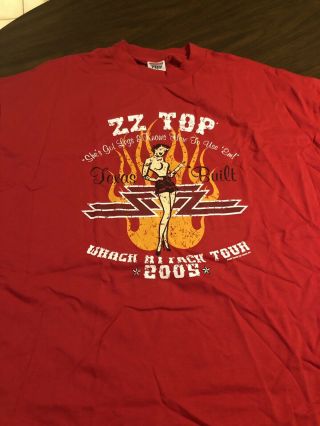 Zz Top 2005 Texas Built Whack Attack Tour T - Shirt Xl