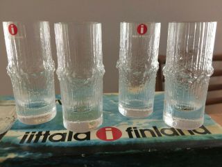 Vintage Set Of 4 Niva Shot Glasses Designed By Tapio Wirkkala Iittala Finland