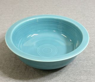 Vintage Fiestaware Turquoise 8 1/2 " Nappy Serving Bowl (1938 - 1951)