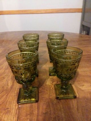 Set Of 6 Indiana Glass Colony Park Snifters/ Goblets 3 1/2 " Tall 2 " Deep