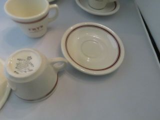 Set 4 Cups & Saucers FRY ' S HOT CHOCOLATE Grindley Hotelware Co.  England Vintage 4