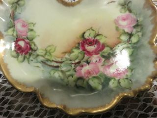 ANTIQUE JEAN POUYAT LIMOGES FRANCE PIN TRAY TRINKET DISH PLATE HANDPAINTED 2