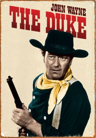 John Wayne The Duke From The Searchers Movie Photo Tin Sign Poster,