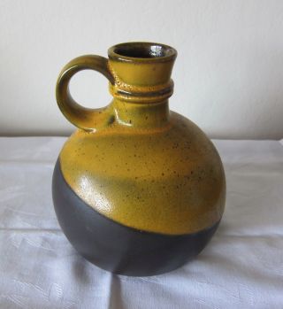 Vintage Mid - Century Steuler Pottery,  West Germany,  Modernist Lava Pitcher Vase