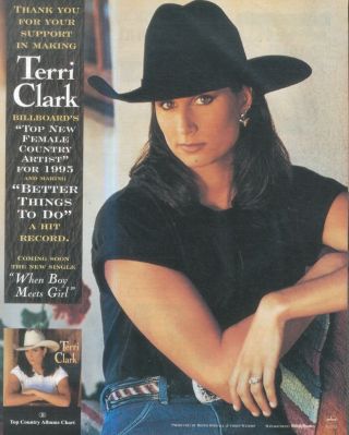 (hfbk3) Poster/advert 13x11 " Terri Clark : When Boy Meets Girl