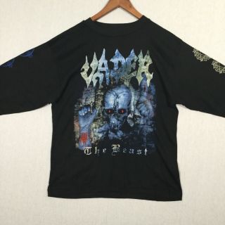 Vader The Beast Metal Band Tour T Shirt Size L Long Sleeve Good Cond