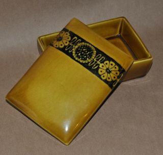 Vintage Raymor Italian Pottery Cigarette Trinket Box Bitossi Londi Mcm Flowers
