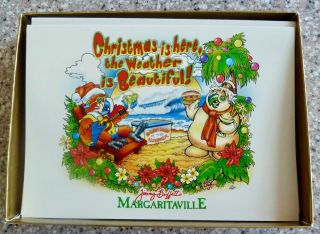 Jimmy Buffett Margaritaville Cards,  " Christmas Is Here,  The Weather Is "