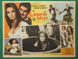 Sophia Loren More Than A Miracle Sexy Breasts Omar Sharif Mexican Lobby Card 3
