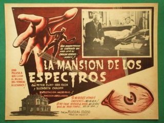 La Mansion De Los Espectros Horror Art Spanish Mexican Lobby Card