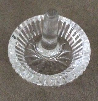 Vintage Waterford Clear Cut Crystal Round Trinket Ring Holder Euc