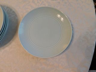 Royal Doulton Gordon Ramsay Maze 6 salad plates aqua blue 8 3/4 inch stoneware 8