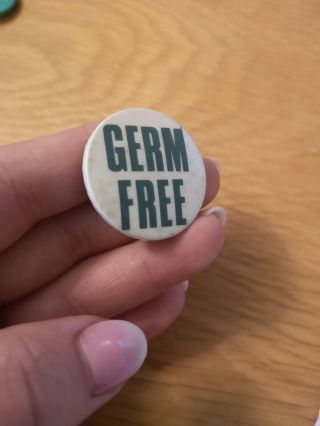 Vintage THE GERMS - GERM (PUNK) Promo Pin Badge 3