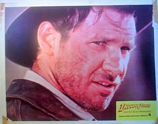Harrison Ford,  George Lucas Indiana Jones And The Temple Of Doom Lobby Card 1984