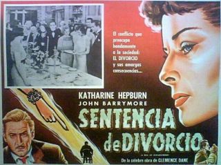 Katharine Hepburn John Barrymore Divorce Lobby Card 1932