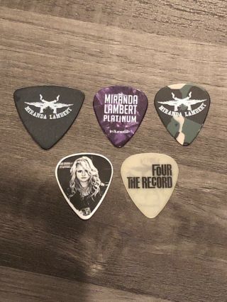 Miranda Lambert Authentic Tour Guitar Pick Set Of 5