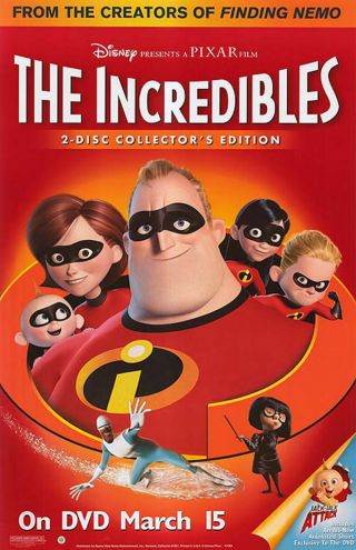 The Incredibles (2004) Dvd Movie Poster - Rolled