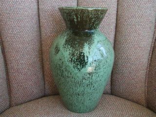 9 " Tall Vase Green Rutile Cole North Carolina Pottery Nc Southern Folk Art