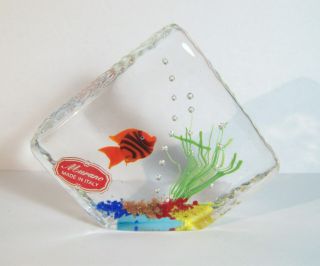 Murano Italy Art Glass Aquarium Fish Paperweight
