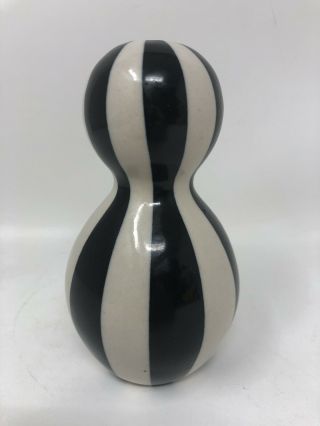 Jonathan Adler Small Striped Gourd Vase 5” Home Decor Mod Retro 20
