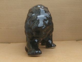 McCoy Pottery Black Lion Figurine 15 