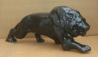 McCoy Pottery Black Lion Figurine 15 