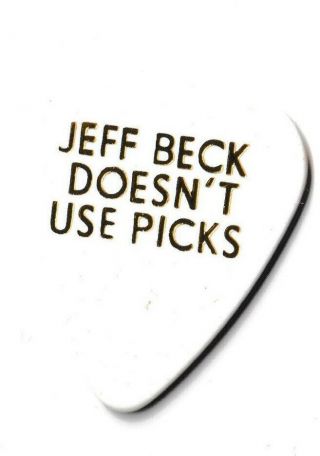 Jeff Beck Tour Guitar Pick White/gold Clapton Zz Top Cd Lp Vinyl Concert Ticket