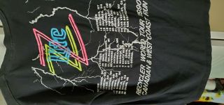 VINTAGE 1990 1991 ZZ TOP RECYCLER WORLD TOUR CONCERT T - SHIRT size large 2