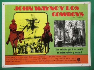 John Wayne The Cowboys Western Spanish Mexican Lobby Card 1
