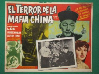The Terror Of The Tongs Christopher Lee Hammes Spanish Orig Mexican Lobby Card