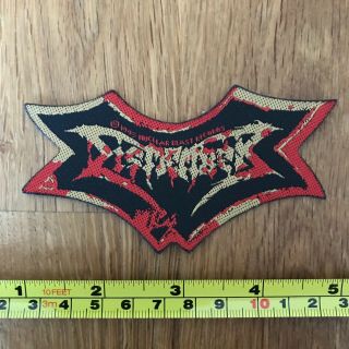 Dismember Rare Uk 1993 Woven Embroidered Sew On Patch