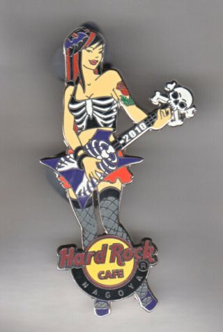 Hard Rock Cafe Pin: Nagoya 2010 Halloween Girl & Skeleton Guitar Le100