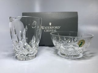 Waterford Crystal Lismore Pattern Sugar & Creamer W/ Box