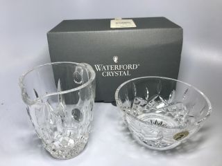 Waterford Crystal Lismore Pattern Sugar & Creamer W/ Box 2