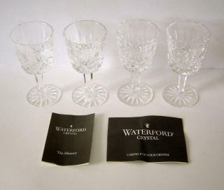 A Boxed Set Of Four Waterford Crystal Lismore Pattern Port Glasses