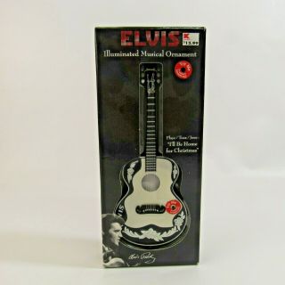 Elvis Presley Guitar Ornament 8 " Illuminated Musical I 