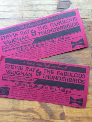 Stevie Ray Vaughan And Double Trouble,  Fabulous Tbirds Austin City Limits Ticket