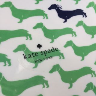 (2) Kate Spade Wickford Dachshund Dog Turquoise 9 Inch Plates Green & Blue 4