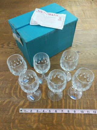 Gorham Crystal Water/wine Goblets/glasses – Set Of 6 Made In West Germany