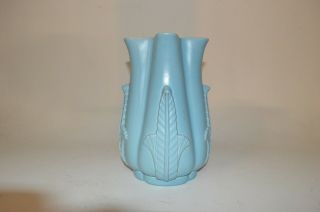 RED WING USA ART POTTERY 1203 Blue & White Stylized Mid Century Vintage 10 