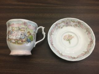 Royal Doulton Brambly Hedge " The Wedding " Footed Cup And Saucer