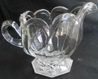 Star Base Swirl Texas Star Creamer Steimer Glass Eapg Glass 1903