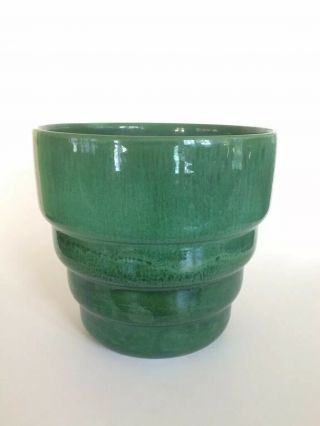 Vintage Mid Century Modern Beehive Haeger Pottery Planter Green Drip Glaze 3789